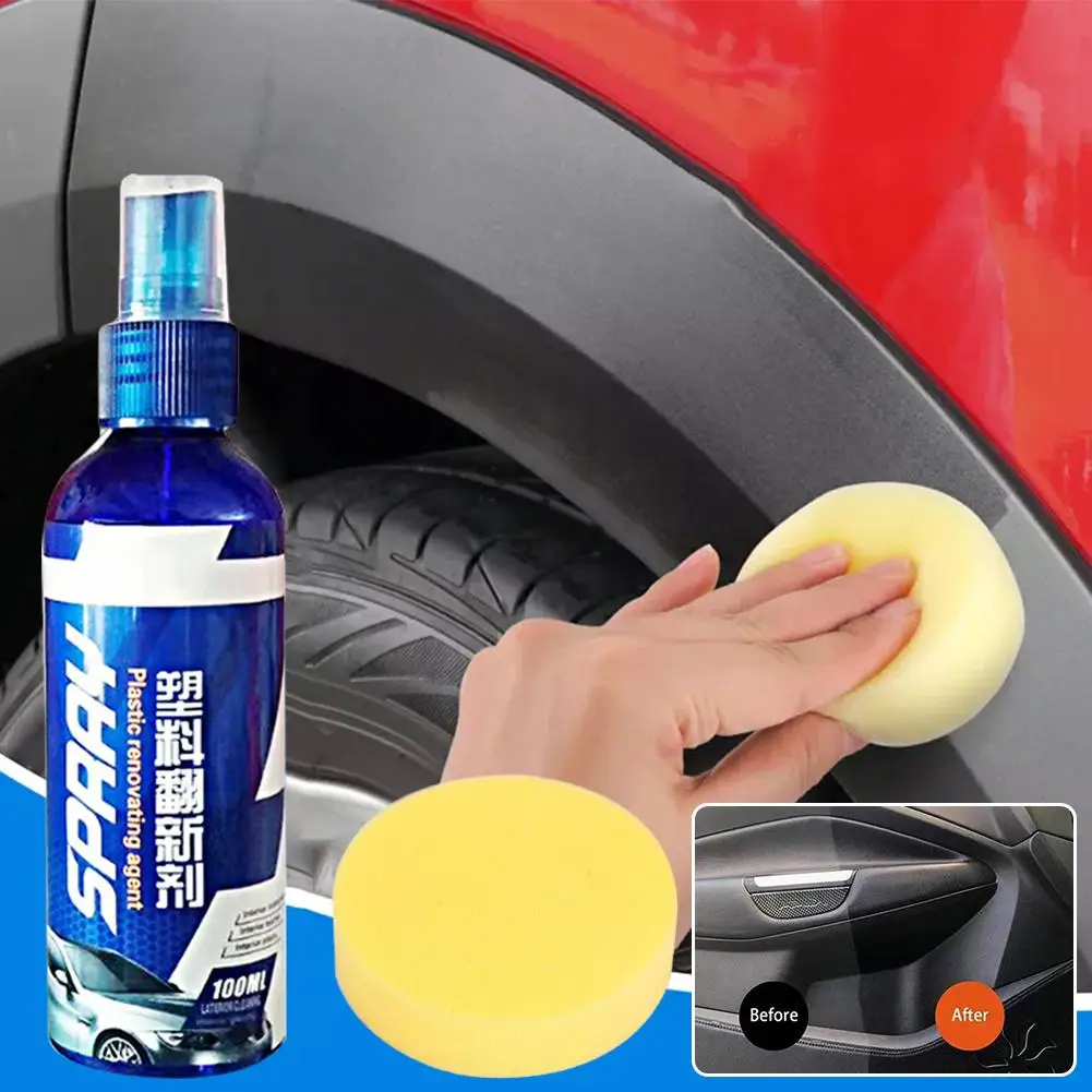 Car Plastic Restore Coating Agent Auto Plastic Rubber Repair Clean Refresh Restoration Agent Black Shine Seal Brighten