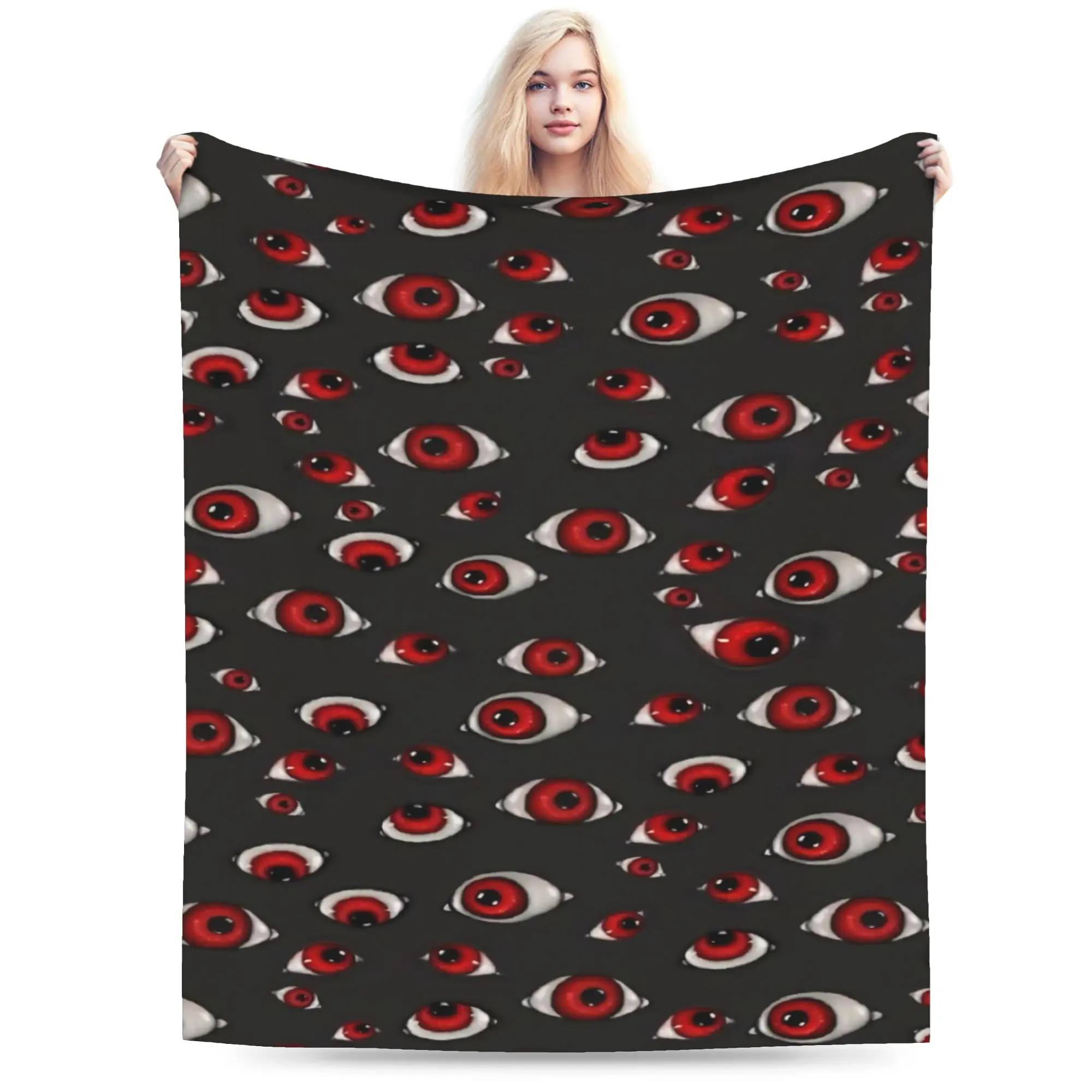 Bloody Eyeball Throw Blanket for Couch  Soft Cozy Plush Blanket 50x60 Inches Multi-size Bedspreads for All Seasons