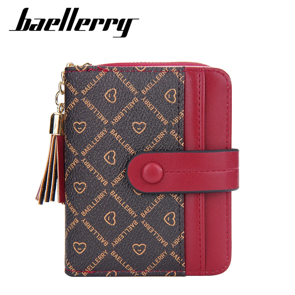 

Baellery 2023 New Short Women Wallets Luxury Card Holder Coin Pocket Brand Female Purses High Quality Zipper Women's Wallet