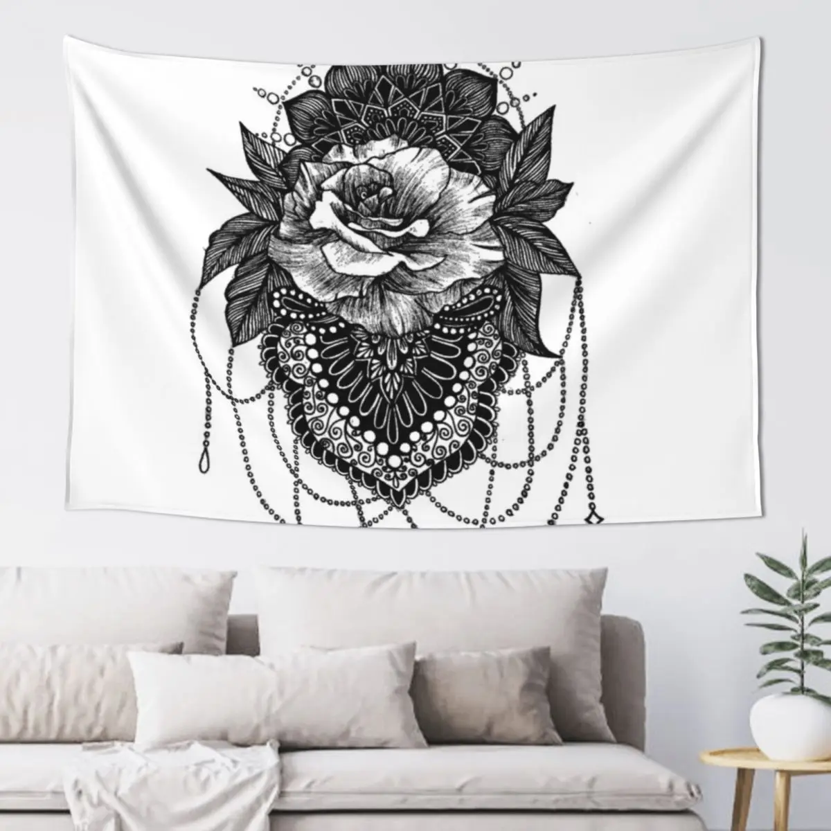 

Rose Mandala Tapestry Wall Hangings Decoration Decorative Wall Tapestry