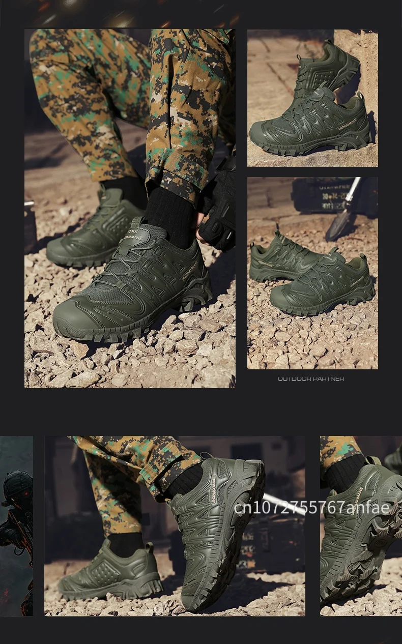 Men Tactical Boot Anti-Slip Work Safety Shoes Waterproof Special Force Army Boots Male Hiking Boot Outdoor Travel Shoe Anti-slip