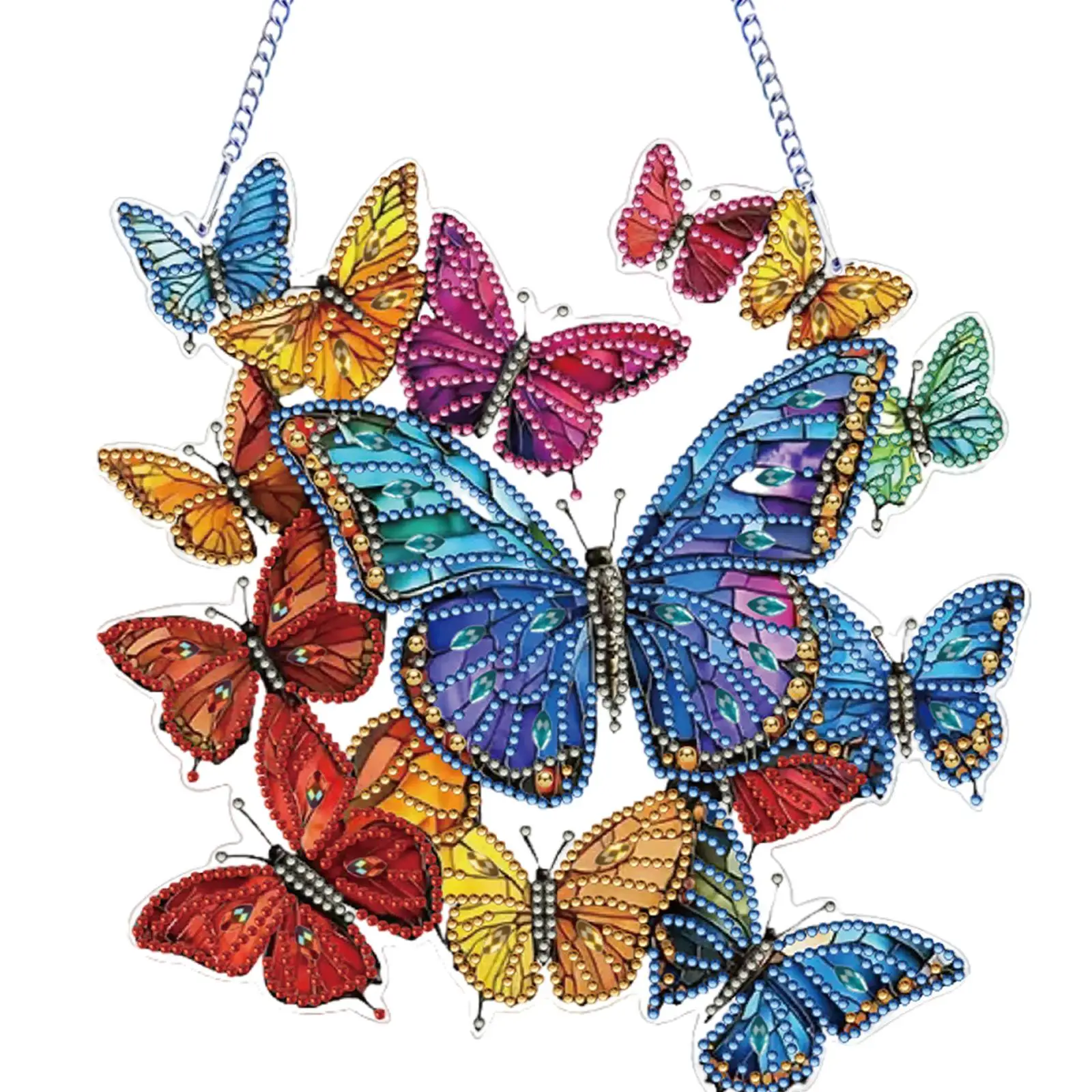 

2D Flat DIY Butterfly Diamond Art Pendant Diamond Painting Set Home Wall Decor