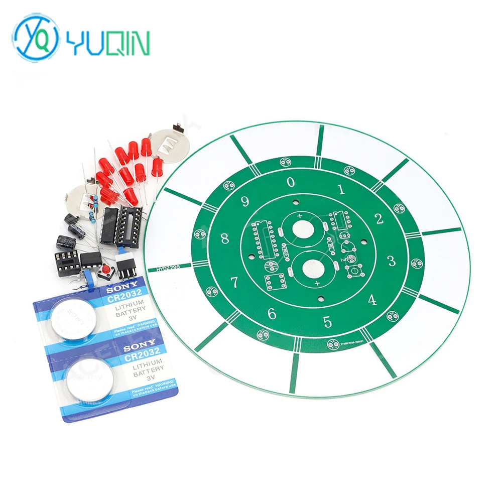 LED Flowing Light Lucky Turntable Lottery Drawer Game DIY Kit Learn to Make Fun Electronic Products