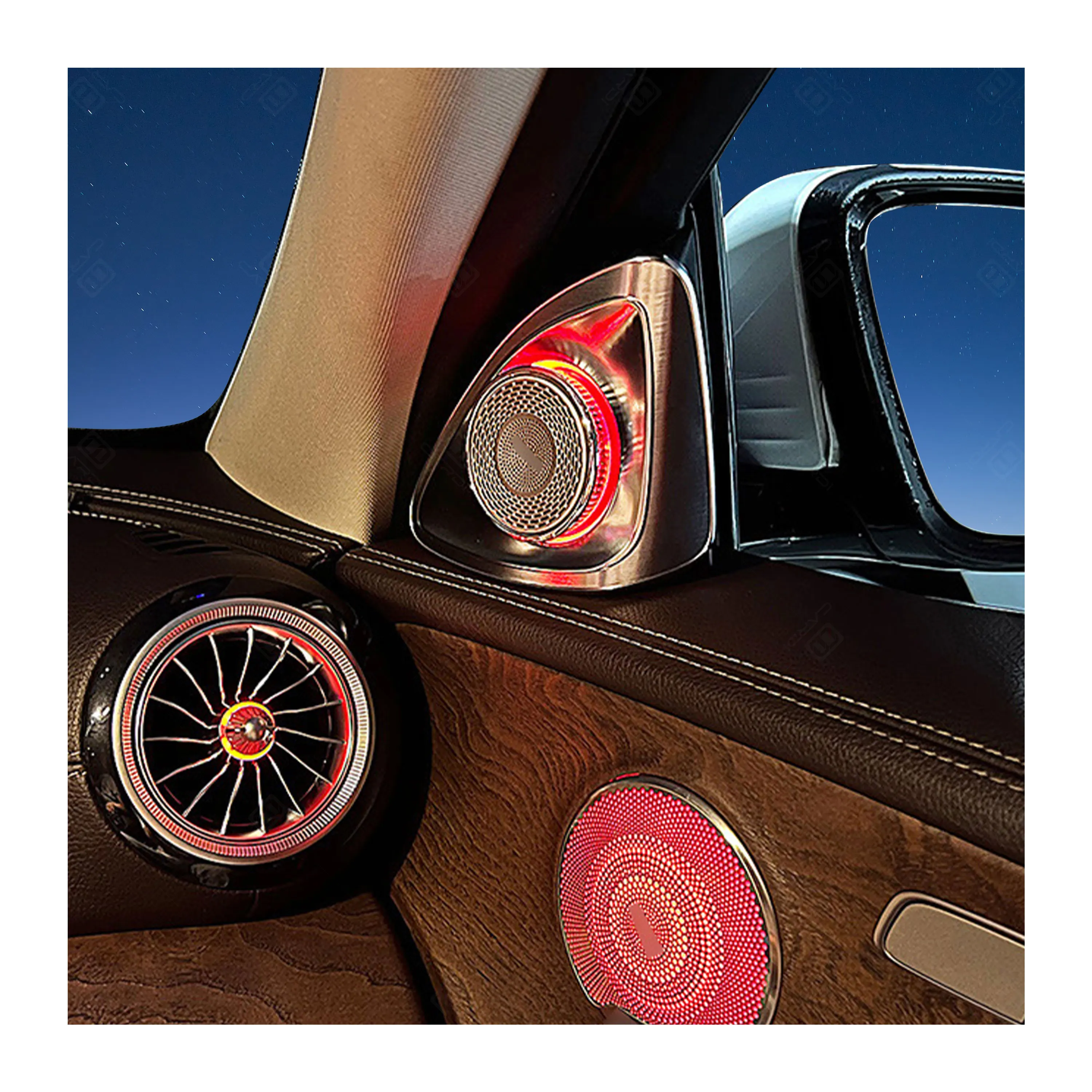 OEM Ambient Light Kit for S Class W222 4D Luxury Car Interior Modification with New 12V 4D LED Strip Tweeter