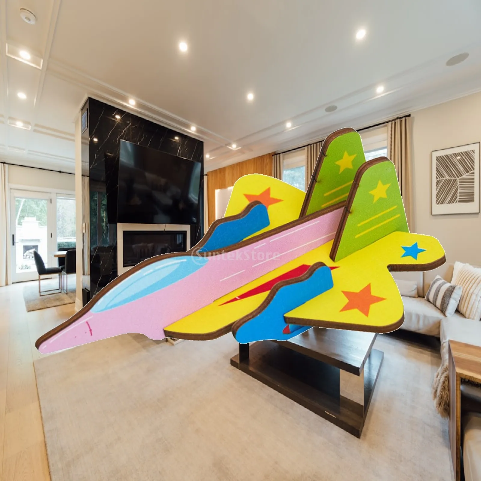 3D Cartoon Wooden Insert Puzzle DIY Toy Model for Toddler Girls Boys Children Birthday Gifts