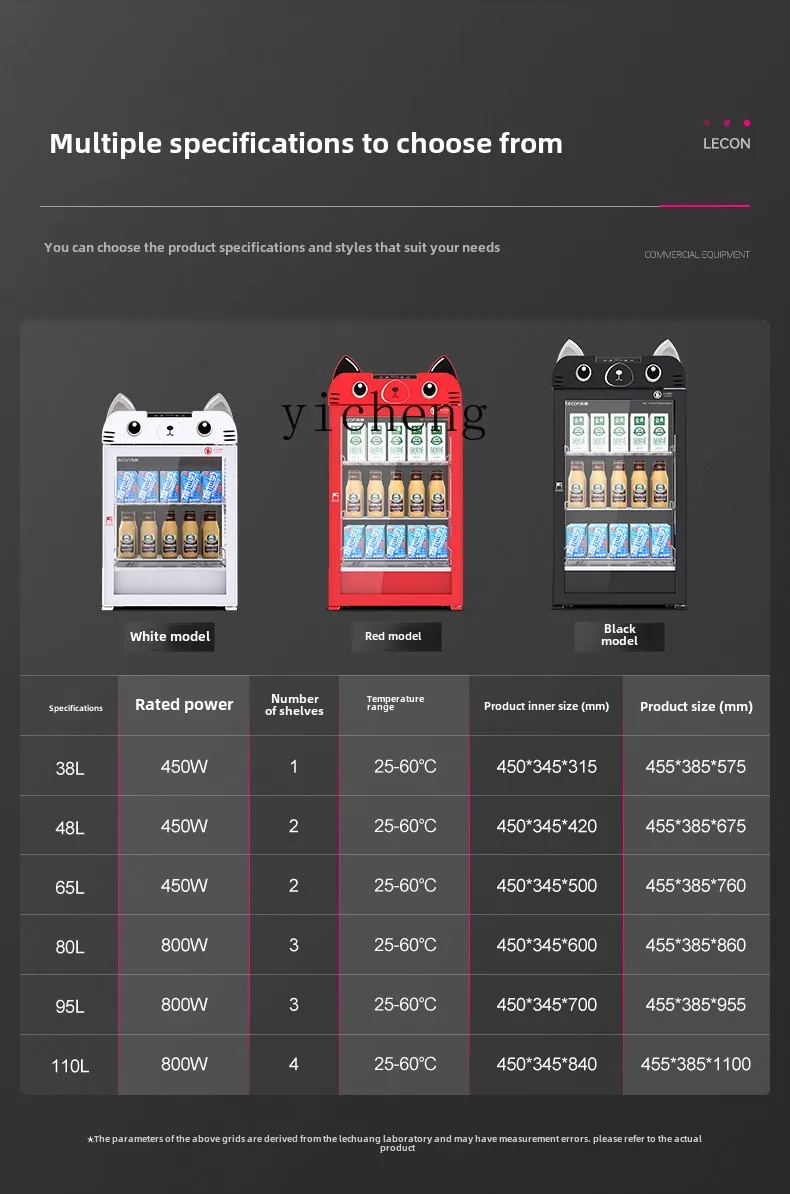 ZC hot drink thermal insulation display cabinet commercial, supermarket desktop milk beverage heating thermostat cabinet