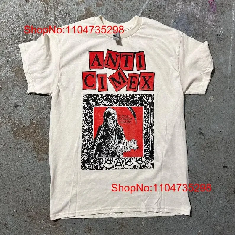 Vtg Anti Cimex camiseta Navidad 2024 talla S a 5XL MM1030 vintage lavado versátil Casual cómodo estirado gráfico