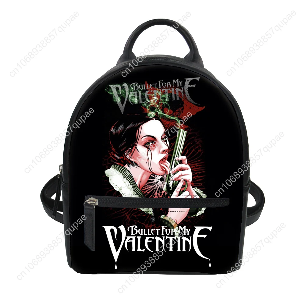 Bullet for My Valentine band Custom Backpack Purse Women Carter Schoolbags Double Shoulder Bag Mini Daypack Leather Travel Bag