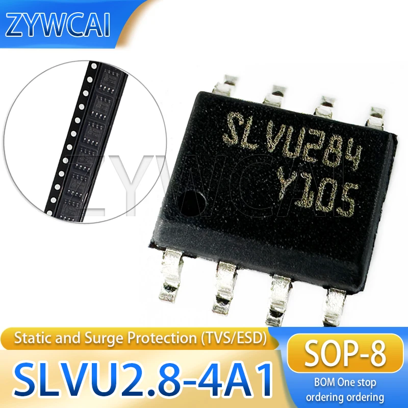 SLVU2.8-4A1 SOP8 5PCS SLVU284 SLVU2.8 Proteção estática e contra surtos (TVS/ESD)