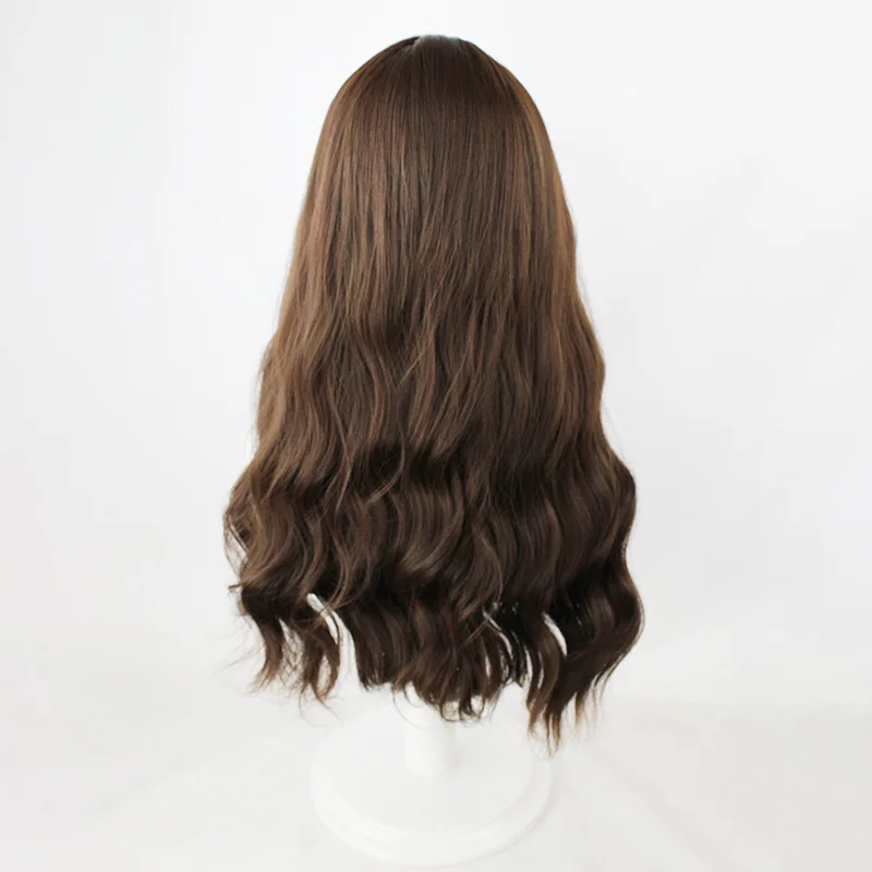 Film Wizard Magic School Hermione Parrucca Cosplay Donna Lunghi ricci resistenti al calore Capelli sintetici Puntelli per costumi Parrucche