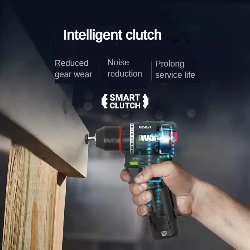 WORX WU135 perceuse électrique sans fil 12V 50Nm 1800 tr/min coupure intelligente arrêt automatique 2 vitesses réglage des métaux outils électriques domestiques