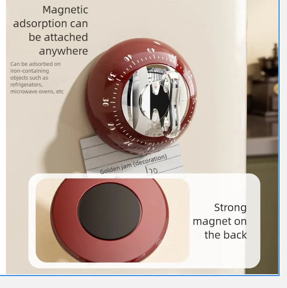 Light luxury precise flip kitchen magnetic timer