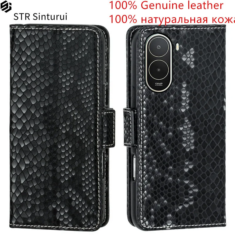 

STR Genuine relief pattern leather card Slot Wallet Cover For Xiaomi Poco C81 Pro C81x C85x C85 C75 4G 5G C71 Flip phone Case