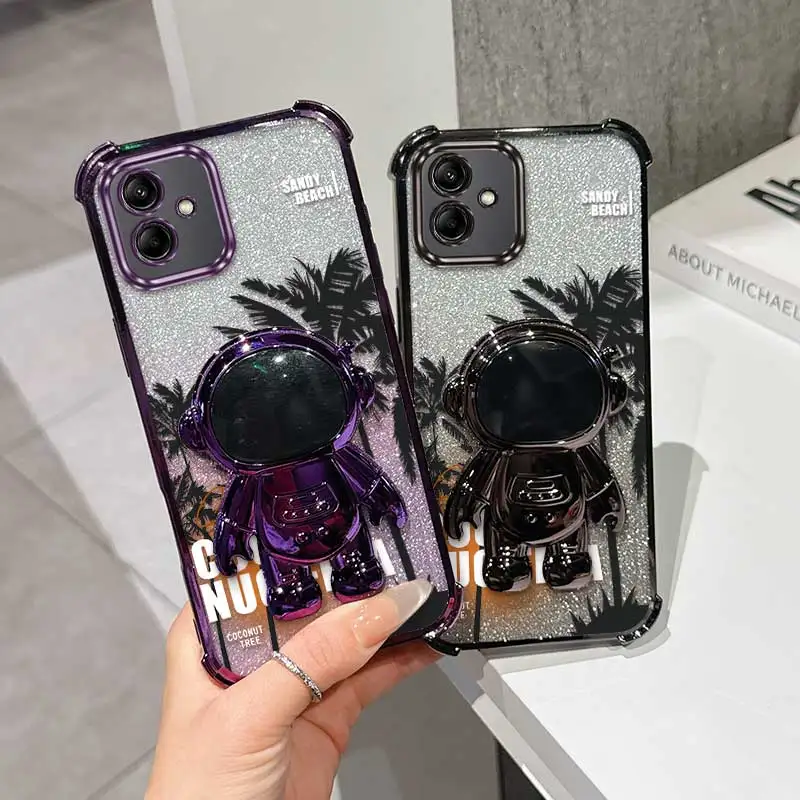 حافظة عصرية لأشجار جوز الهند عند غروب الشمس بتصميم مرن مضادة للخدش وحامل مصنوعة لهاتف Galaxy A04 مثالية لهاتف Galaxy A M #4