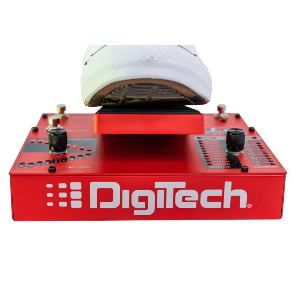 DigiTech Whammy DT classic pitch shifting pedal with drop and raised tuning for “hammer-on” and “pull-off” effects