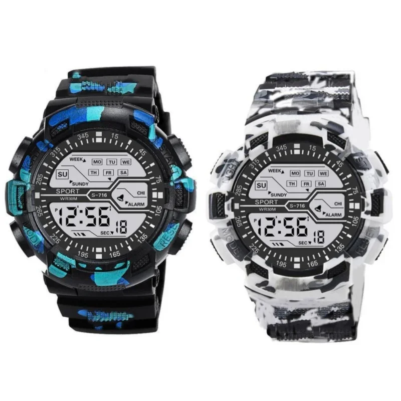 Men's Sports Watch Outdoor Multifunction Man Sport Watch Waterproof Luminous Male Digital Clock Electronic Wristwatch