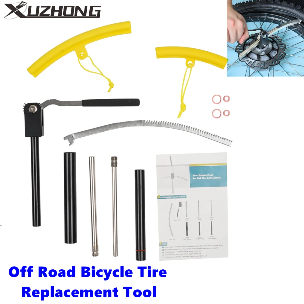 

Инструмент для замены шин для бездорожья, покрышка для внедорожного велосипеда для мотокросса, эндуро, велосипеды для бездорожья, колеса от 16 до 21 дюймов, поставляется с 15/17/20/25 мм
