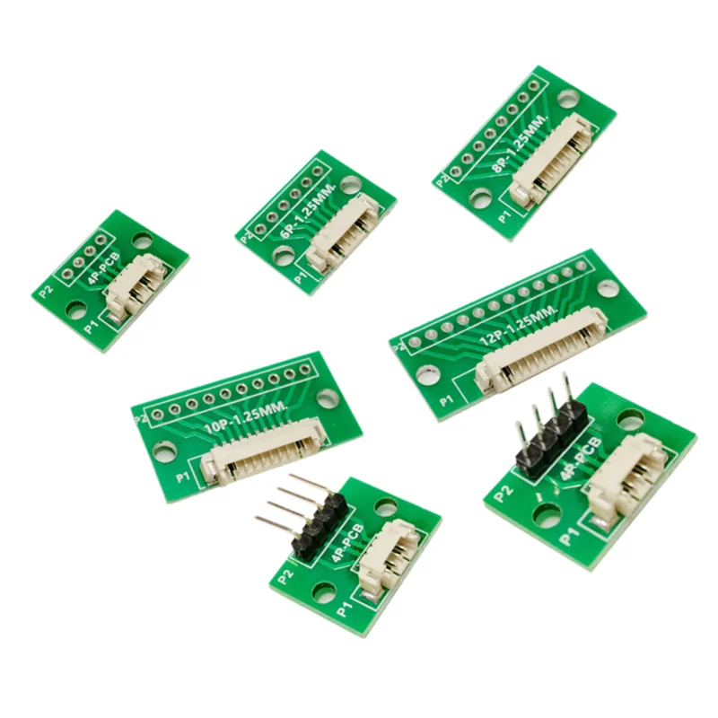 2/5/10PCS 1.25 To Dip2 54 Adapter Board 4P 6P 8P 10P 12P 1.25mm Spacing Horizontal Paste Terminal Socket Test Board