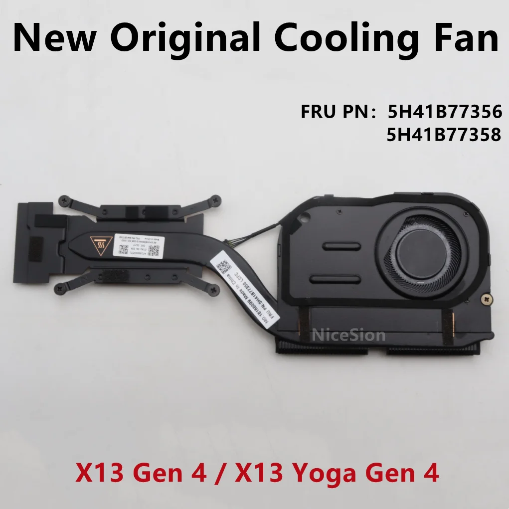 New Original For Laptop Lenovo ThinkPad X13 Gen 4 X13 Yoga Gen 4 CPU Cooling Fan Heatsink Radiator FRU PN:5H41B77356 5H41B77358