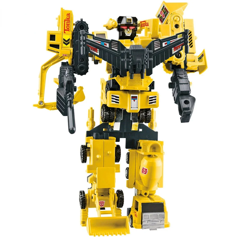 In Stock Transformers Collaborative:Tonka Mash-Up Tonkanator 6-in-1 G1Yellow Devastator Action Figure Collectible Model Gift Toy