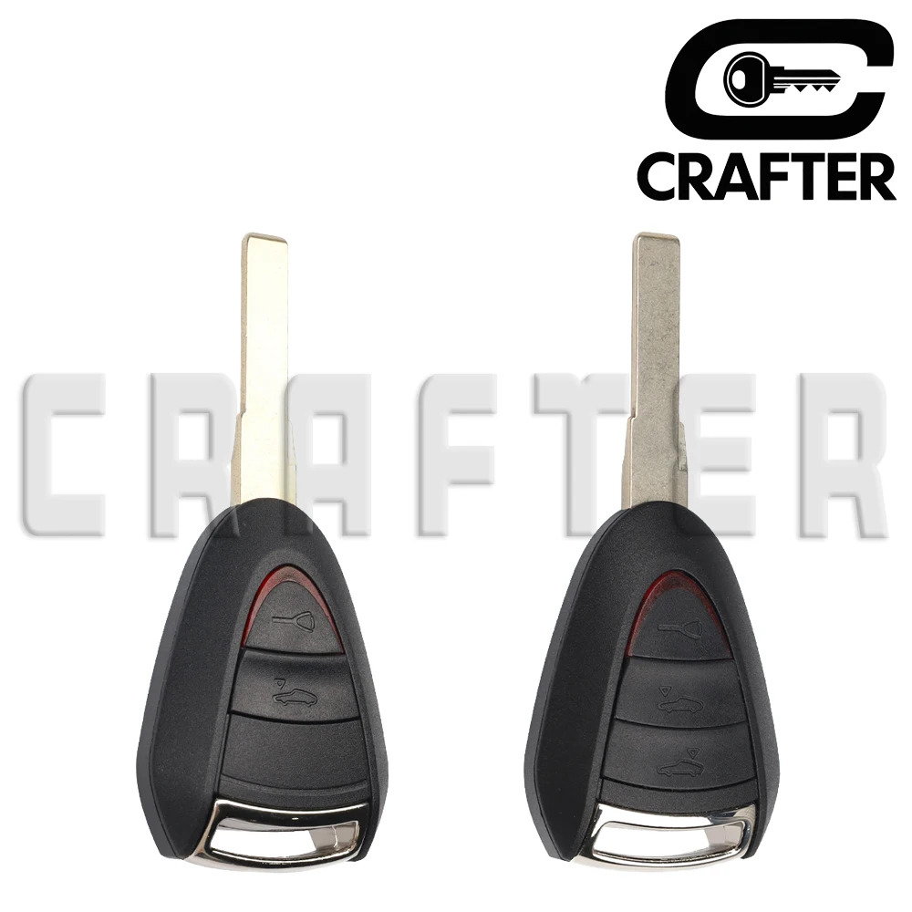 KeyCrafters LXP-VIM244 Car Key Shell Case 2/3 Buttons For Porsche Cayman Boxster Turbo 911 987 996 997 Carrera Targa