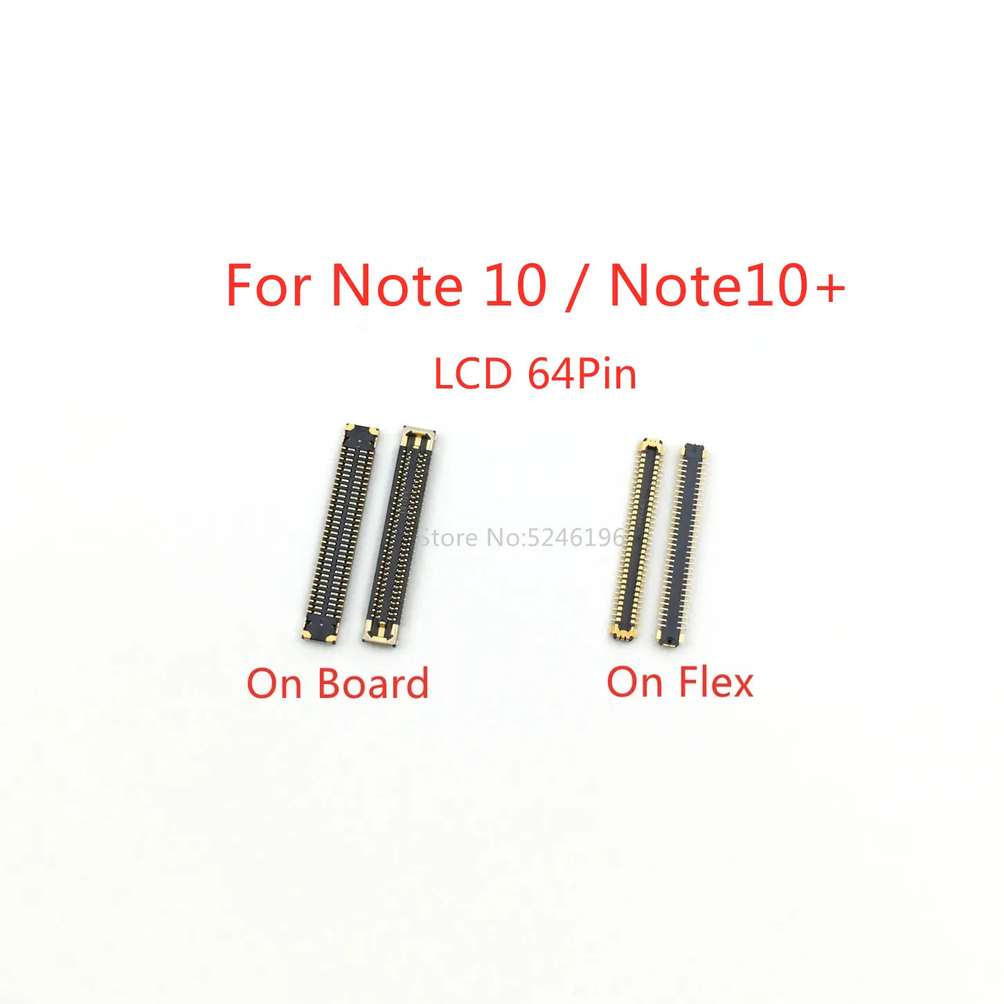 5-10Pcs LCD Display Screen Flex FPC Connector 64Pin For Samsung Galaxy Note 10 Note10 Note10+ Note 10+ Note10 Plus Plug On Board