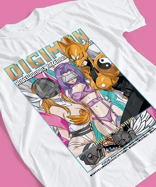 T-Shirt für Anime Digimon Evoluciones Perfectas