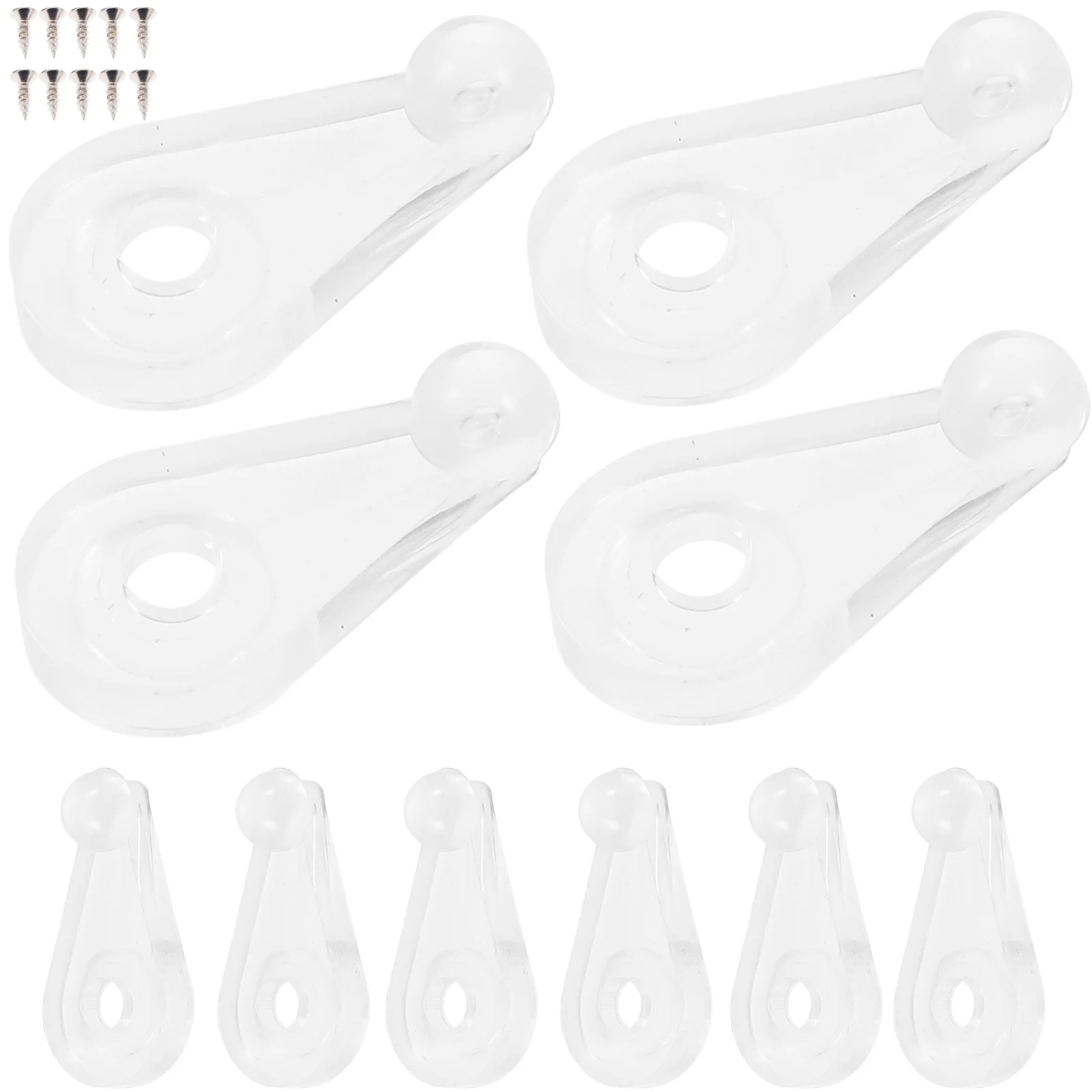 

20Pcs Glass Door Clips Mirror Holder Mounts Fix Screws for Cabinets Wardrobes Acrylic Wood Panels Mirror Holder Clips