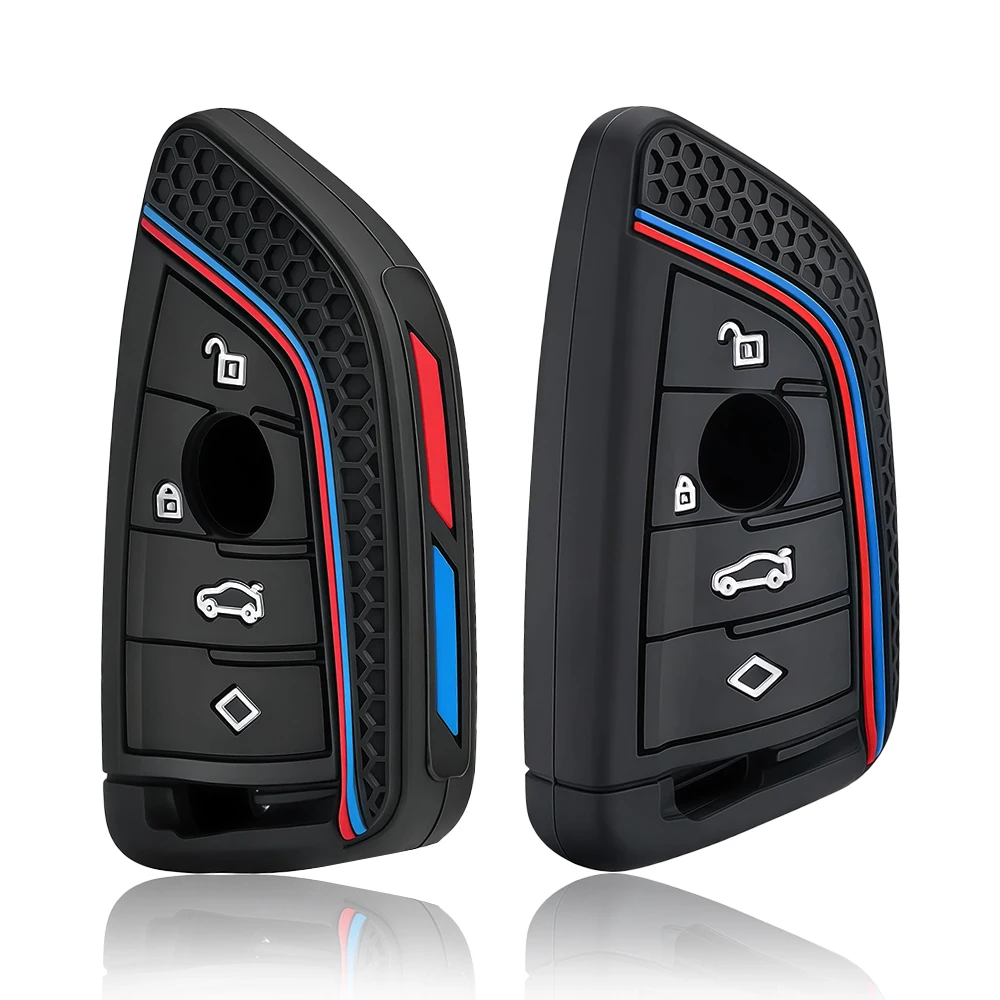 Schutzhülle für BMW 1 3 4 5 7 Serie X3 IX3 I3 X6 X4 X5 G20 F40 X1 F48 F40 G23 F34 F15 X7 U06 G81 M3 IX40 Silikon-Schlüsselhülle