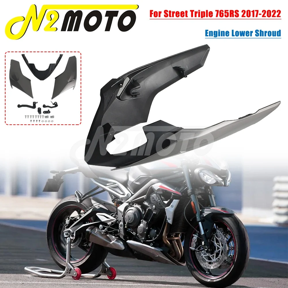 765 RS Engine Lower Spoiler Motorcycle Body Belly Pan Fairing Protector Guard Chassis Shield For Street Triple 765RS 2017-2022