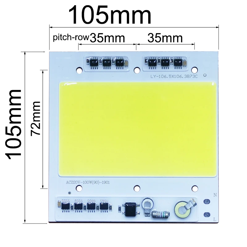 Lampada a LED COB Chip 100W AC 220V lampadina a LED IP65 ad alta potenza Smart IC lampadina di inondazione fai da te faretto lampada a Chip per