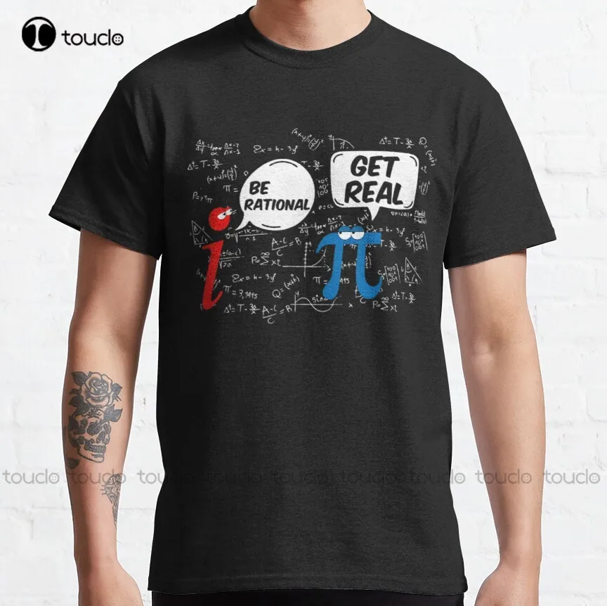 Get Real Be Rational Pi Funny Math Geek Sarcastic Adult Novelty Classic T-Shirt Boys' Tops, Tees & Shirts Fashion Tshirt Summer