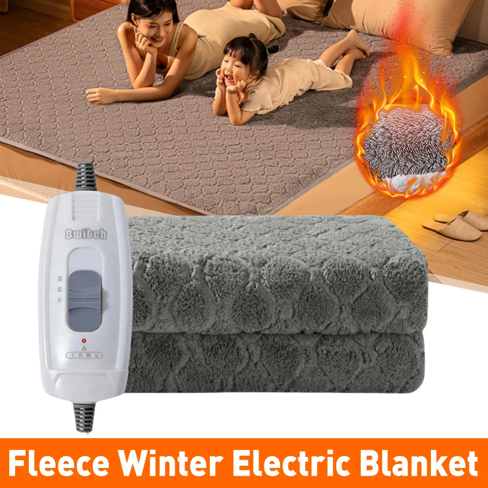 

Electric Blanket Winter Fleece Heated Blanket Comfy Fleece Body Warmer Velvet Smart Thermal Electric Blanket For Home & Office