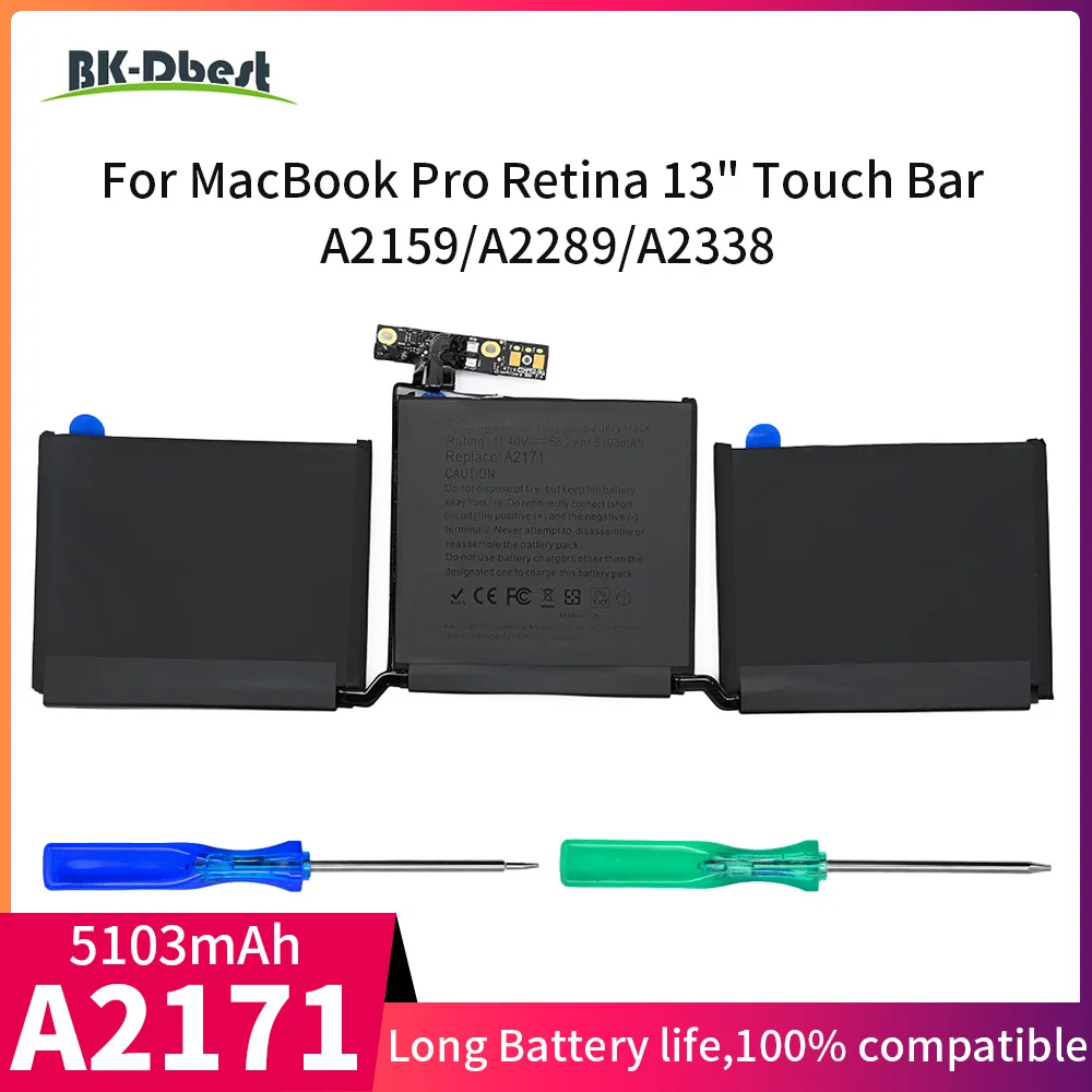 

BK-Dbest High Quality Laptop Battery A2171 For Macbook Pro Retina 13 inch Touch Bar A2159 A2289 A2338