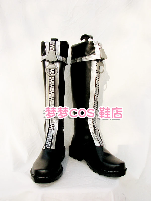 

D Gray-Man Allen Walker Cosplay Shoes Big Zipper Boots Halloween Costumes Accessory Custom Anime Party Boots