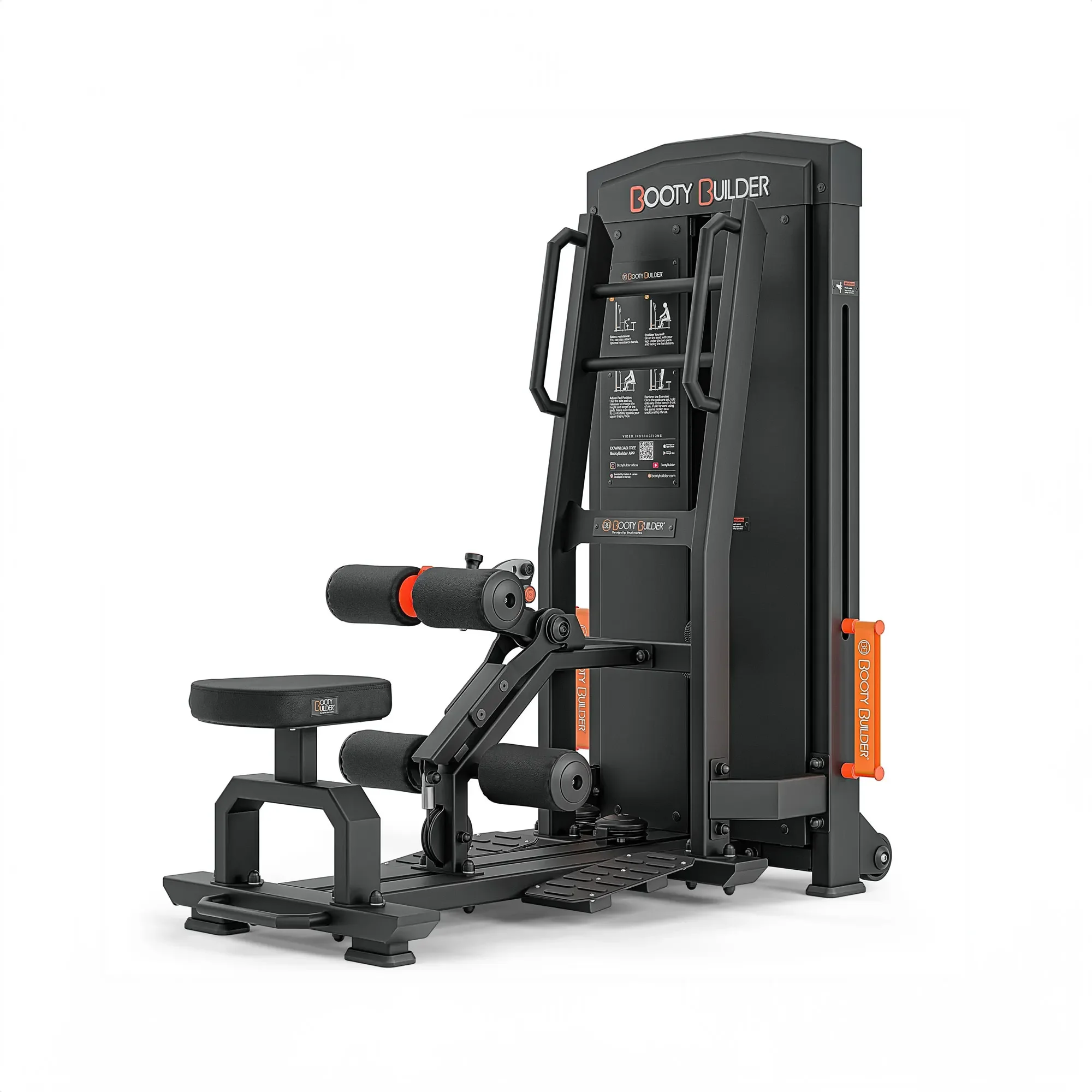 Steel Selectorized Standing Hip Thrust Medium Loader Pin-Loaded Exercise Machine for Glutes and Back for Home Gyms