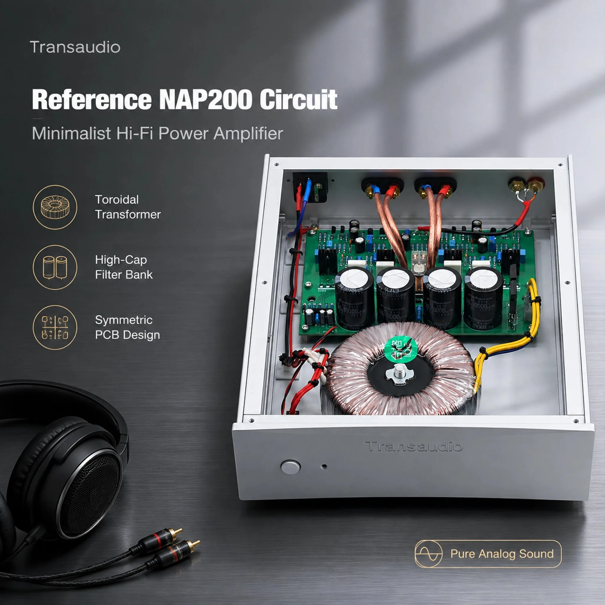 N2 Home Audio Rear Stage Amp Reference NAP200 Circuit Dual-Channel 70W+70W HiFi Power Amplifier