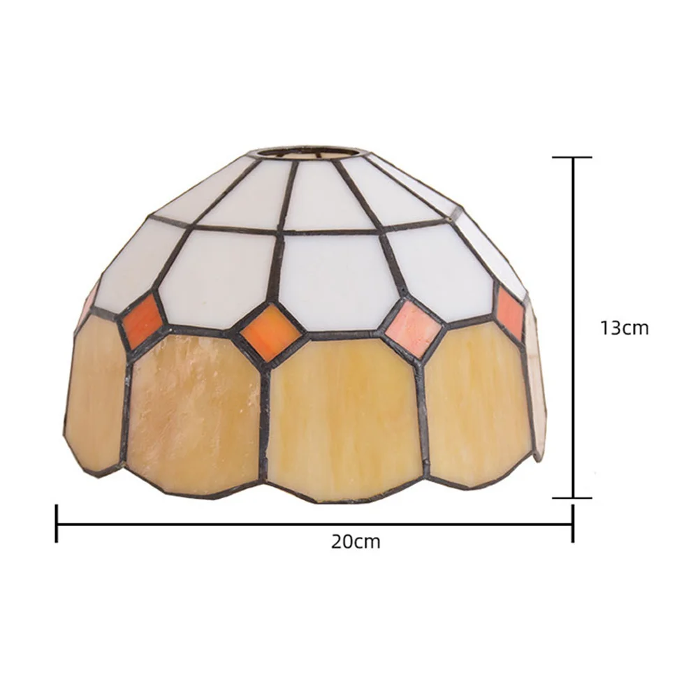 عاكس الضوء الزجاجي الرجعية رائعة النمط الأوروبي اللون الأصفر غرفة نوم ديكور منتشر الإضاءة جو دافئ طبيعي #2