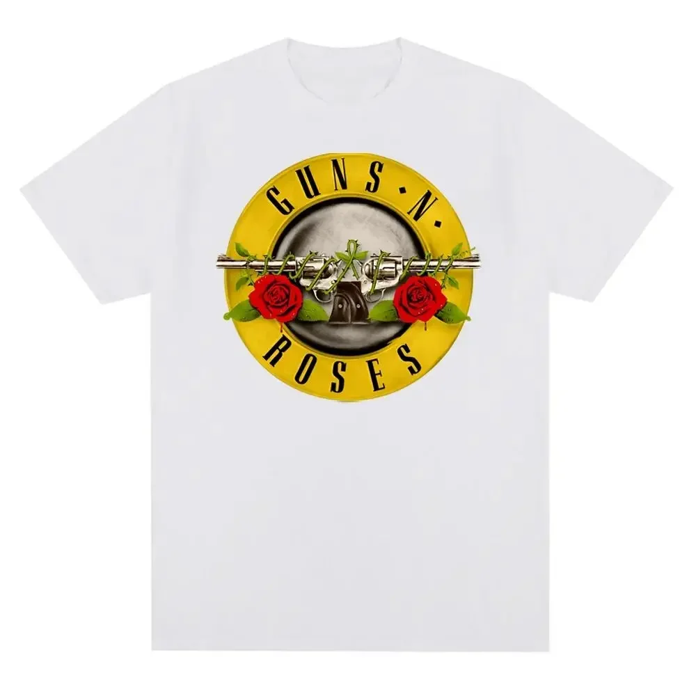 Guns N Roses Graphic Print T Shirt Vintage Rock Band Streetwear Short Sleeve Fashion Crew Neck Plus Size T Shirt Women