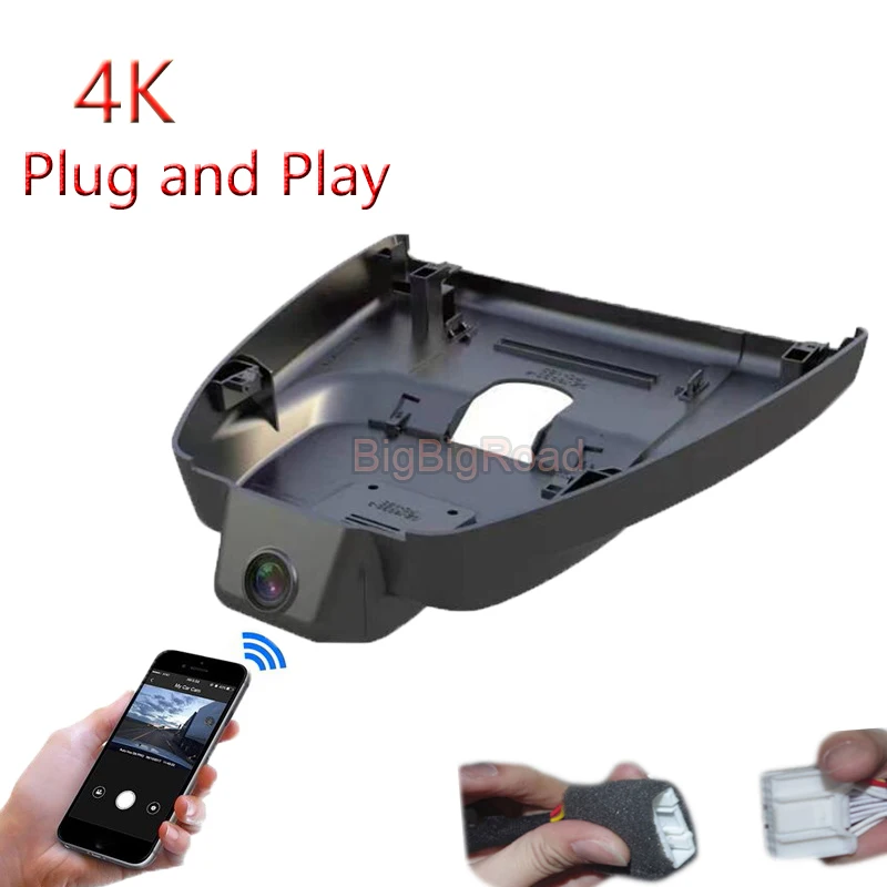 

4K Plug And Play для Toyota Frontlander COROLLA CROSS 2023 2024 Автомобильный видеорегистратор Wifi DVR видеорегистратор камера FHD 2160P широкий угол
