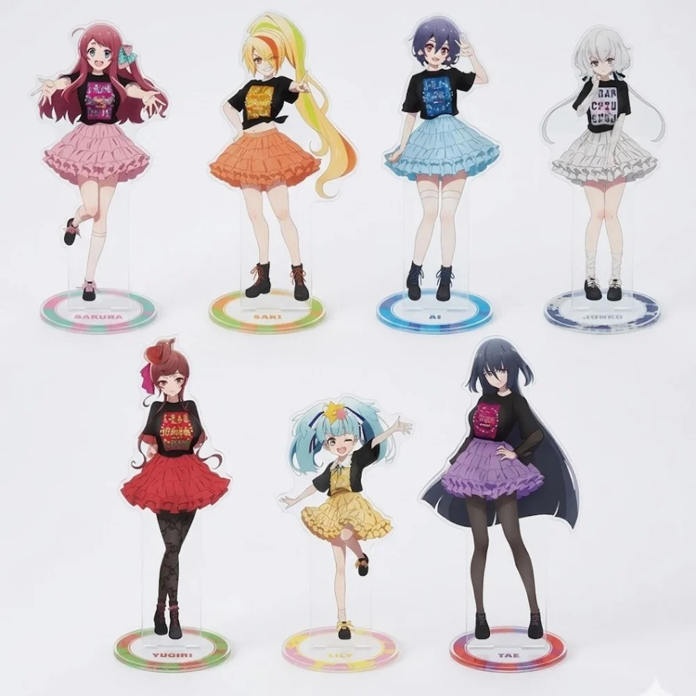 Zombie Land Saga Acrylic Stand Lily Hoshikawa Idol Anime Figure Desktop Decor Chaveiro Llaveros Gift Keychain