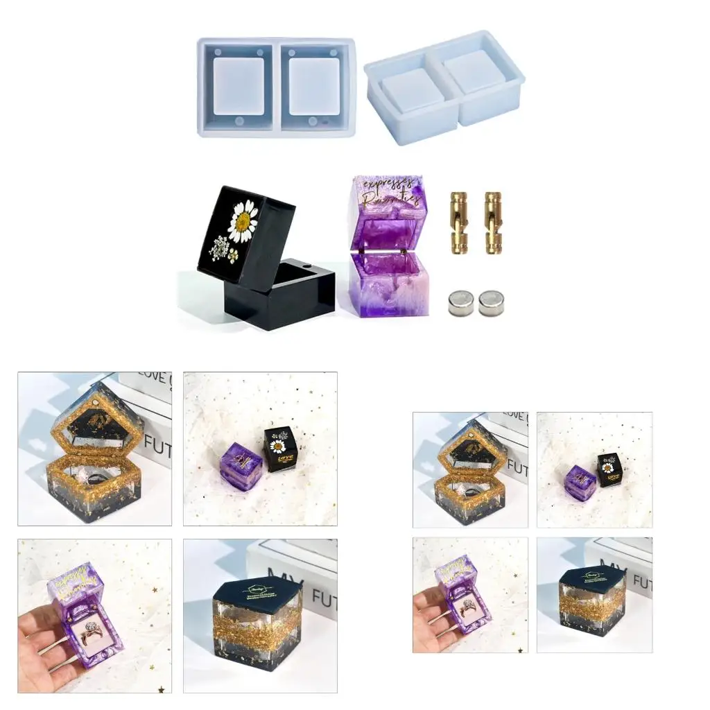  Rings Storage Box Molds Rings Holder Hand-Making Accessories for DIY Hand-Making