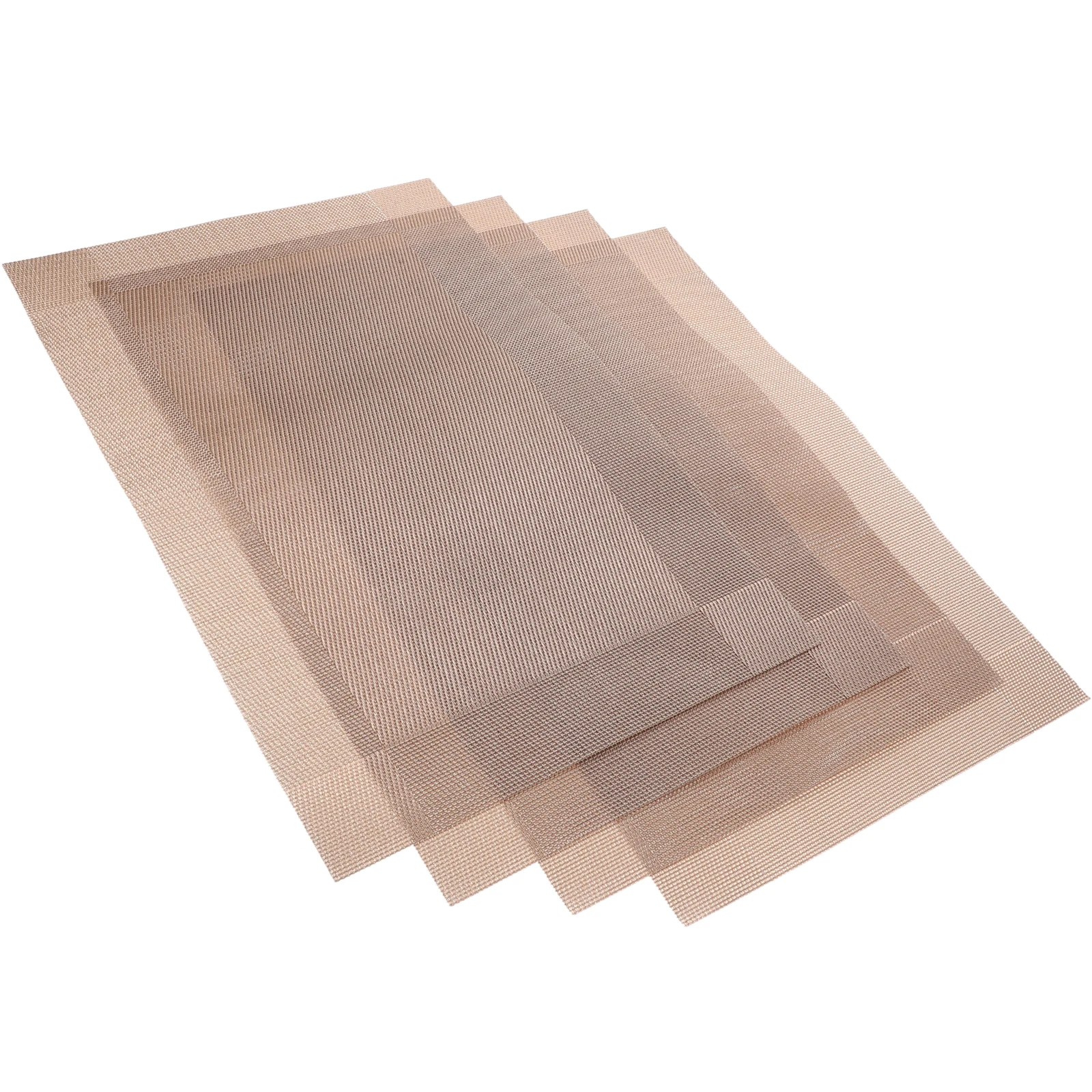 

4pcs Set PVC Table Placemats Polyester Dining Table Mats Heat Resistant Washable Decorative Vintage Home Supply