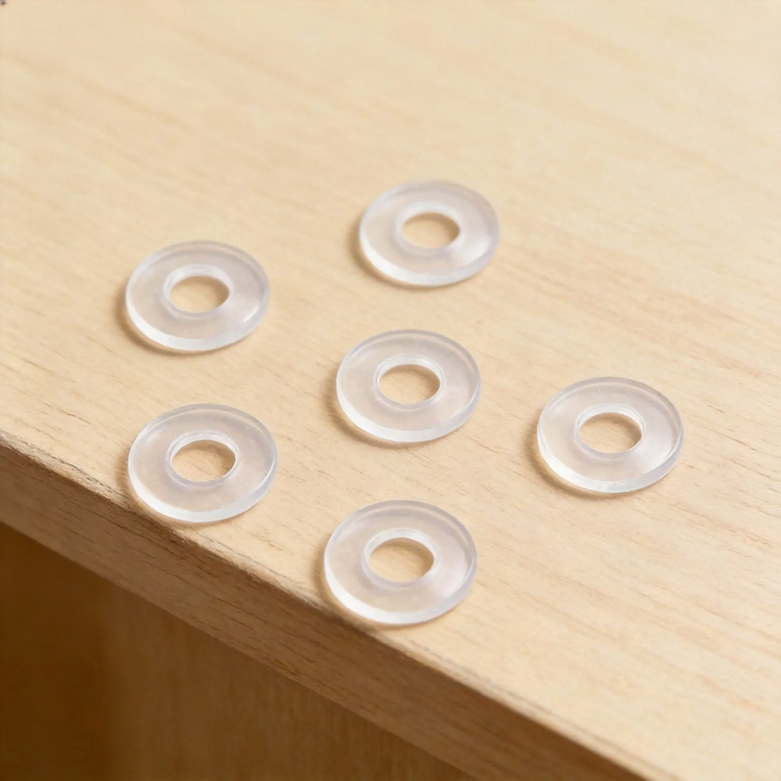 2000Pcs Clear Plastic Washers Flat Round Spacers for Shower Door Handle Transparent PVC Washers Plastic Gaskets Replacement