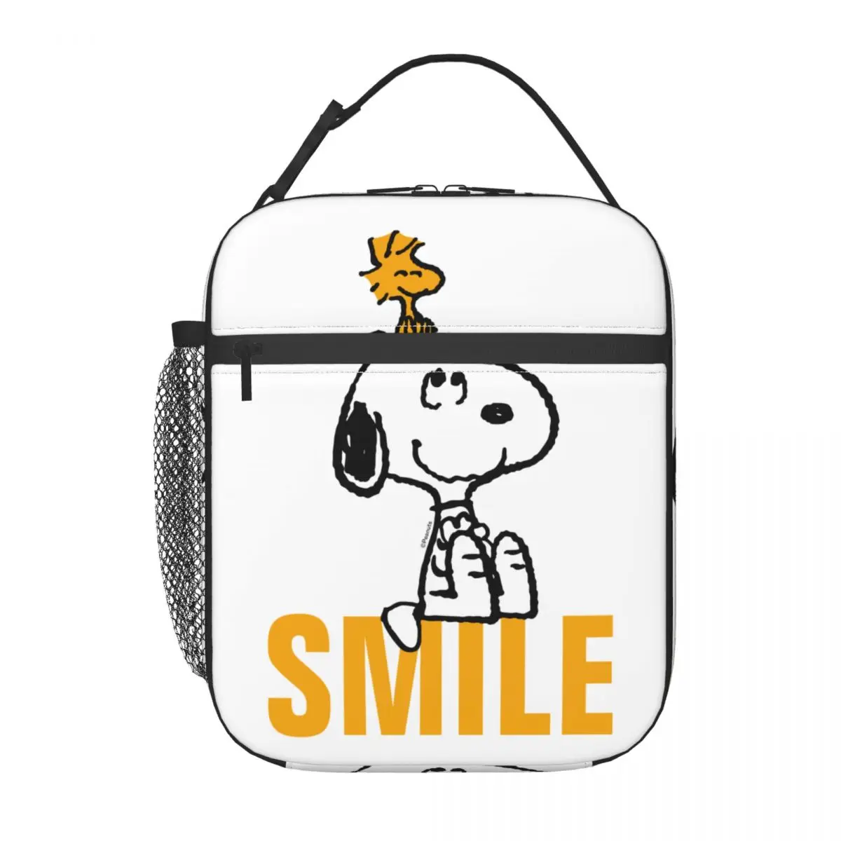 Snoopy & Woodstock All Smiles Merch borsa da pranzo isolata per ufficio scatole per alimenti per la conservazione delle arachidi scatole per il