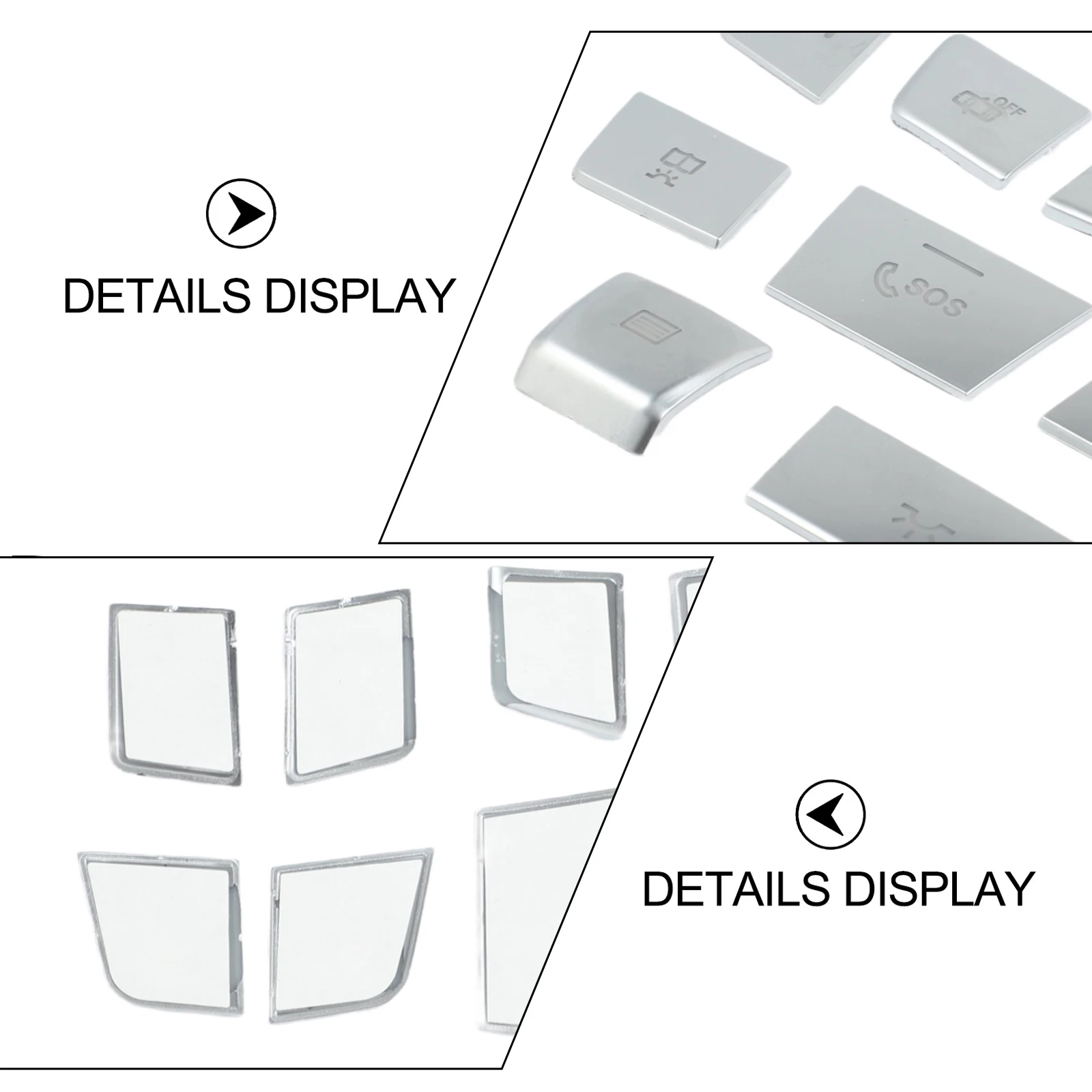 Car Ceiling Switch Roof Button Patch Car Interior Upgrade Easy Installation Car Accessory Console Non-OEM Part