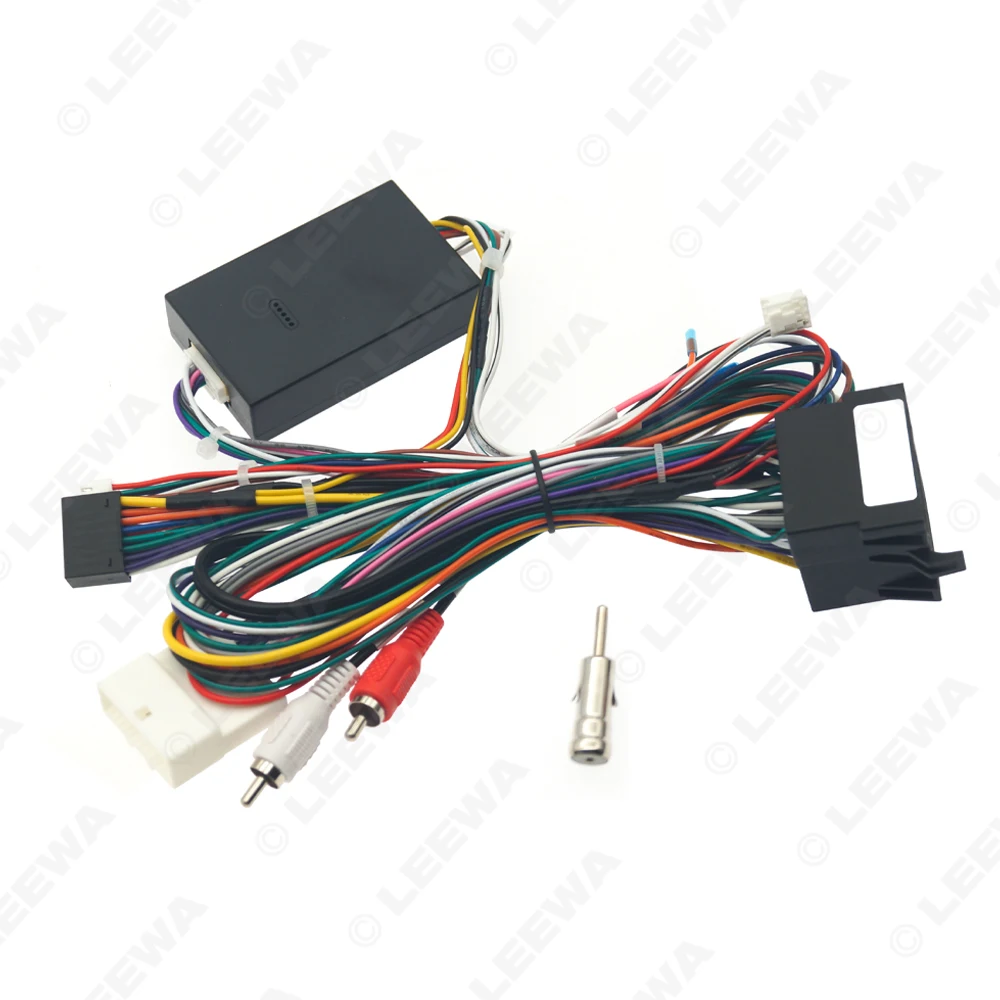 LEEWA Car 16pin Power Cord Wiring Harness Adapter With Canbus Box For Renault Kangoo/CLIO3 2012 Installation Head Unit #HQ4056