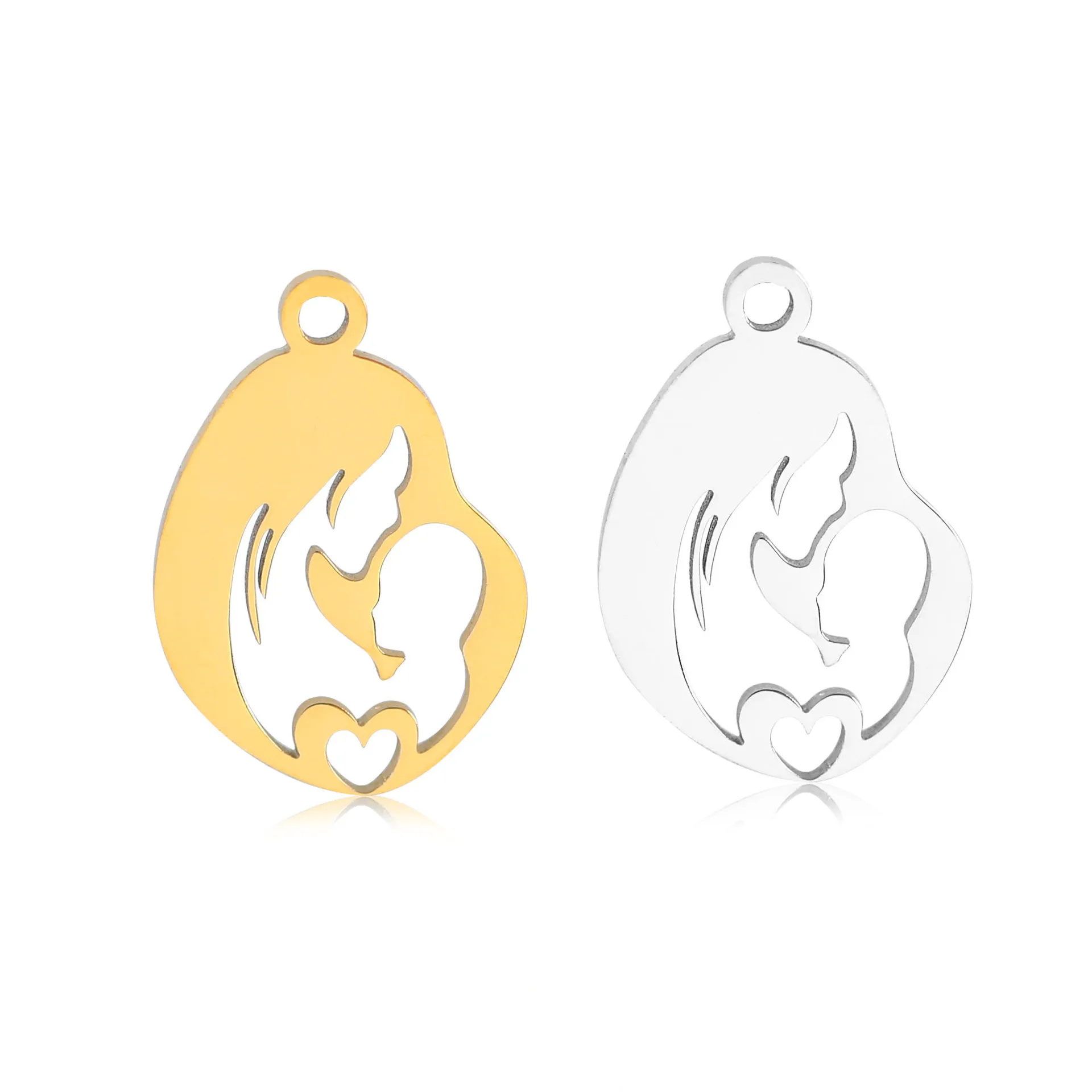 DOOYIO 5 teile/los Edelstahl Hohl-out Mütterlichen Liebe Charms Anhänger Für DIY Halskette Armband Schmuck Handwerk Machen Liefert