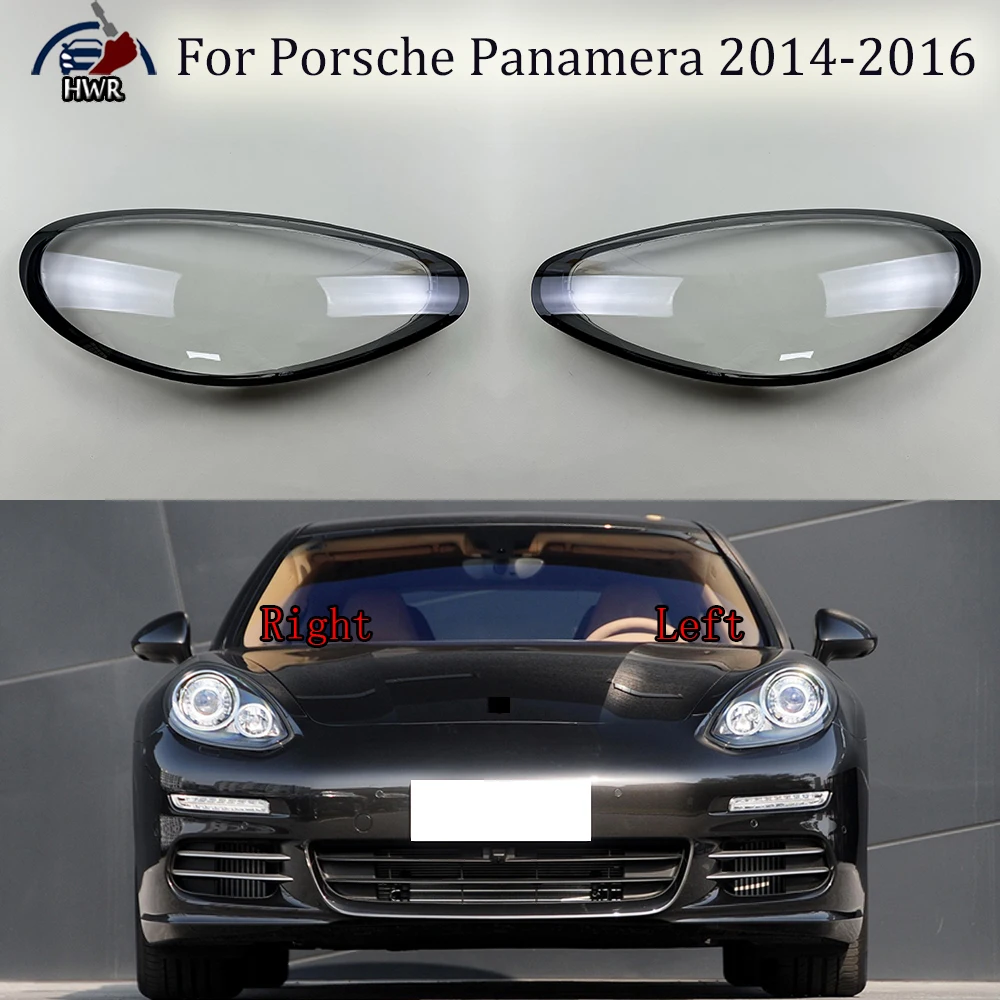 

For Porsche Panamera 2014 2015 2016 Headlamp Cover Transparent Headlight Shell Lens Plexiglass Replace Original Lampshade