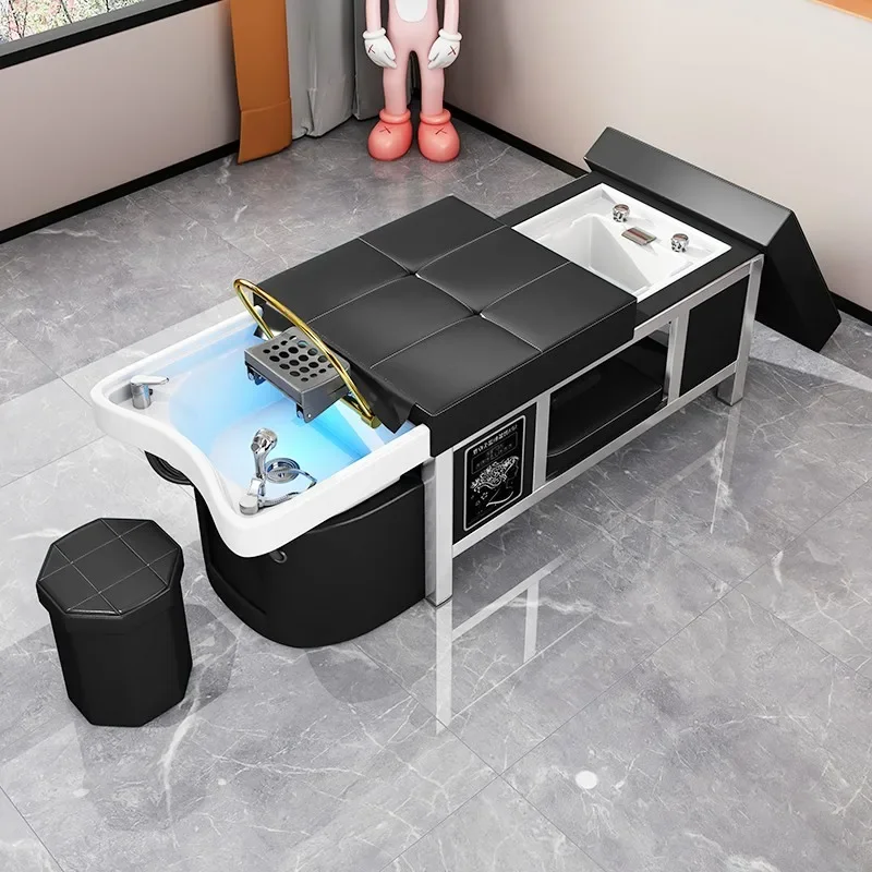 Shampoo Washing Equipment Commercial Wash Hair Salon Stretcher Spa Thai Bed Hairdresser Cama Abatible Washbasin Cosmetologist